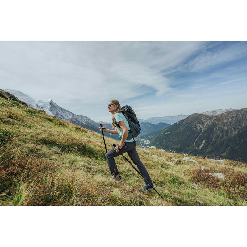 Women's Mountain Walking Trousers - MH500 - Blue Grey