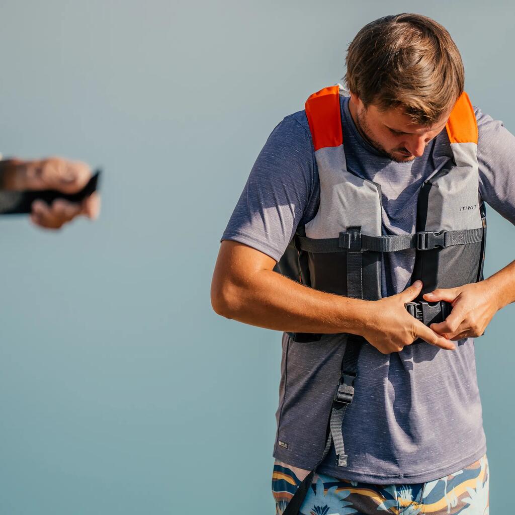Gilet aide à la flottabilité 50N+  bleu/orange kayak stand up paddle dériveur