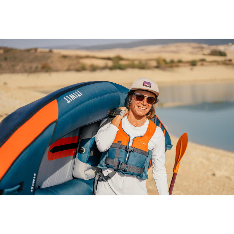 Colete ajuda à flutuabilidade 50N+ azul/laranja kayak stand up paddle barco vela