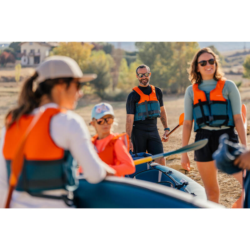 Chaleco Ayuda Flotación Kayak/Stand Up Paddle/Vela Ligera Azul Naranja 50 N+