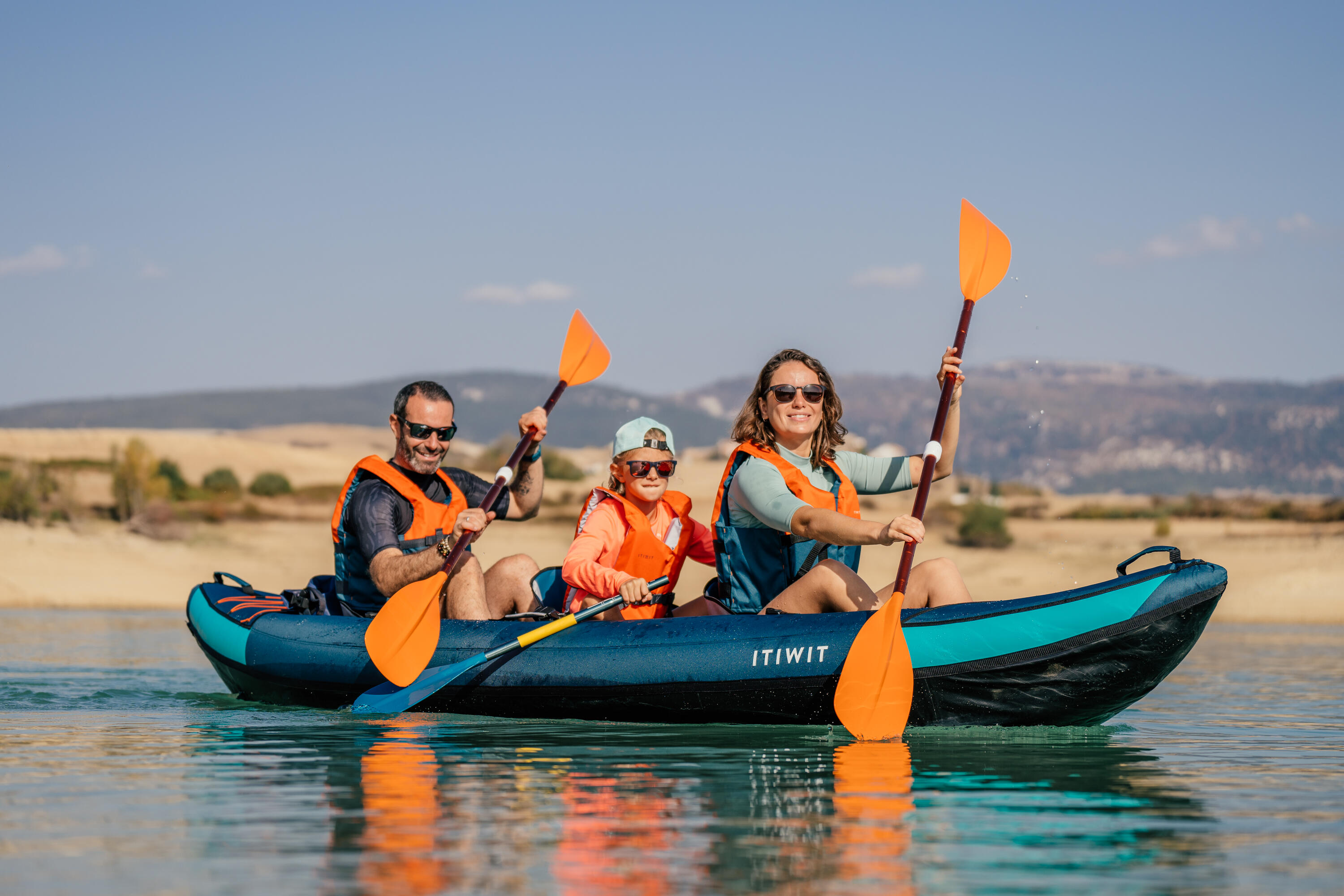 Gilet aide à la flottabilité 50n+  bleu/orange kayak stand up paddle dériveur 9/11