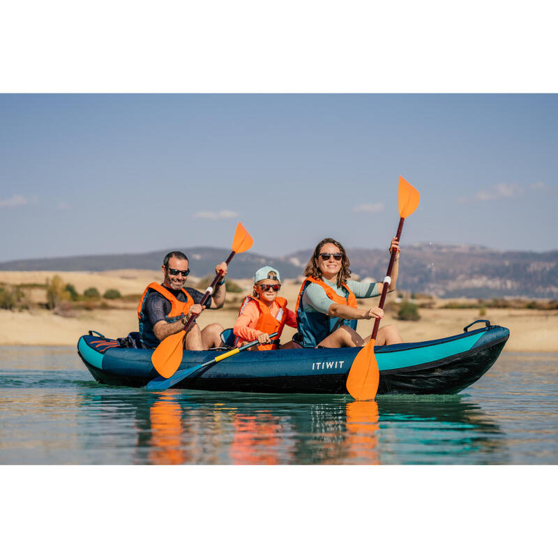 Chaleco Ayuda Flotación Kayak/Stand Up Paddle/Vela Ligera Azul Naranja 50 N+