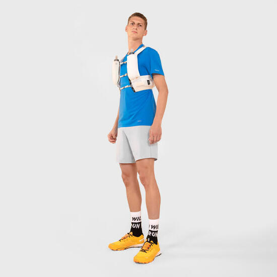 Short de trail running homme - kiprun run 900 ultra gris perle