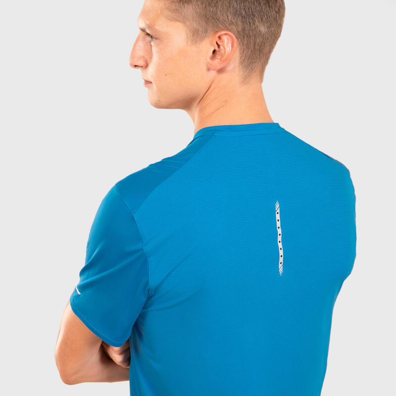 男款越野跑短袖 T 恤 PERF TRAIL－藍色