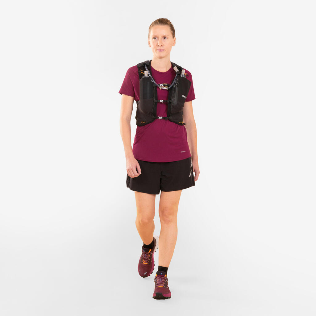 Laufrucksack Trailrunning 10 Liter - schwarz