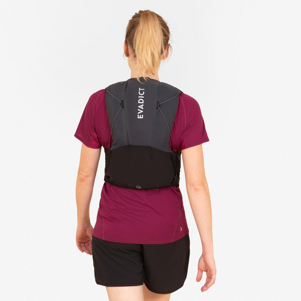 Laufrucksack 10 l Trailrunning - schwarz