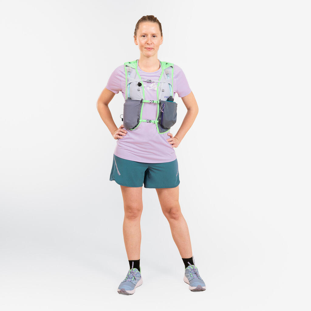 Laufshorts Baggy Trail Damen blau