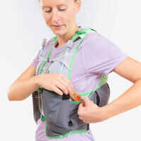 8L WOMEN'S TRAIL RUNNING BAG - MINT GREEN - SOLD WITH 2 500ML FLASKS
