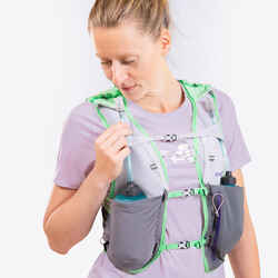 8L WOMEN'S TRAIL RUNNING BAG - MINT GREEN - SOLD WITH 2 500ML FLASKS