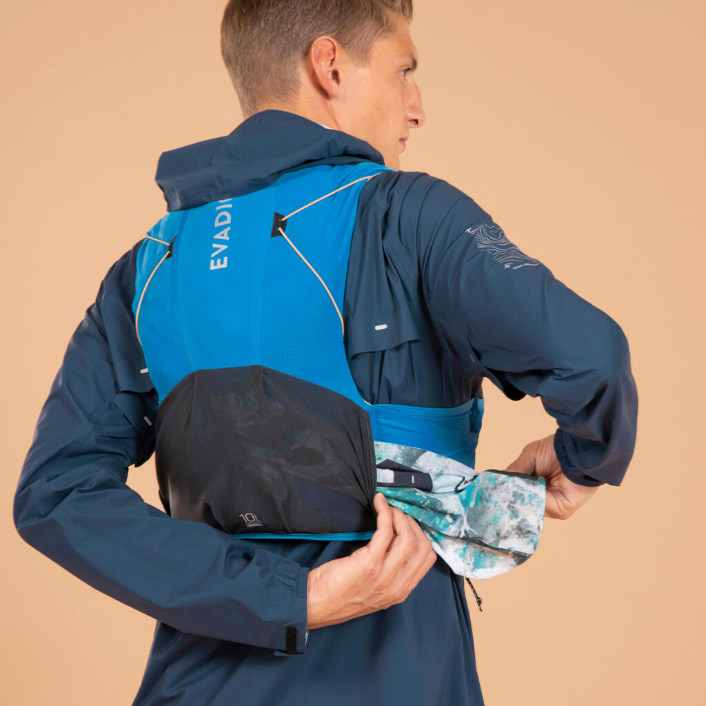 UNISEX 10L BLUE TRAIL RUNNING BAG - SOLD WITH 1L WATER BLADDER