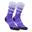 Vysoké běžecké ponožky silné RUN900 Run Wild fialové 