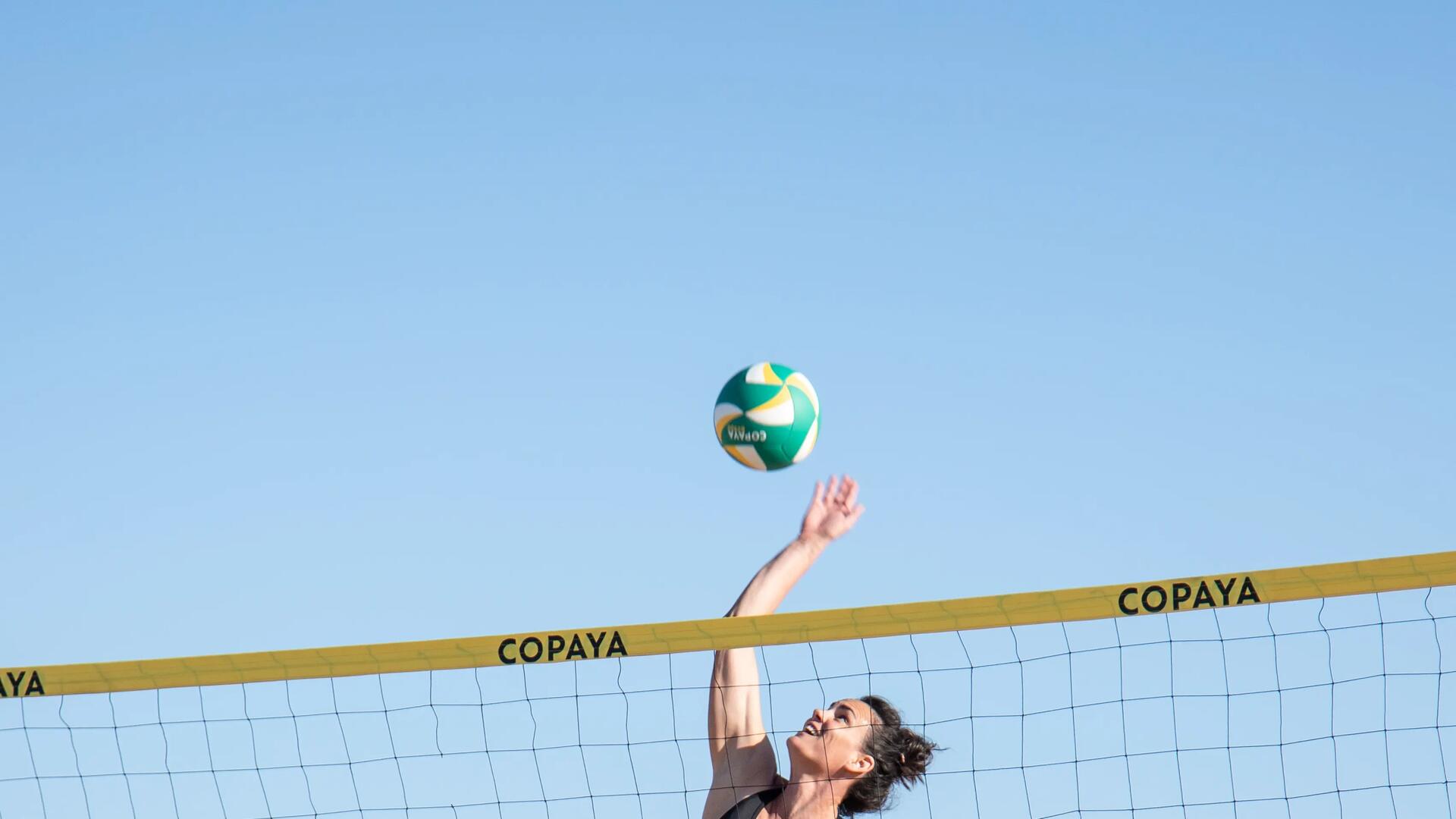 Beach volleyball smash