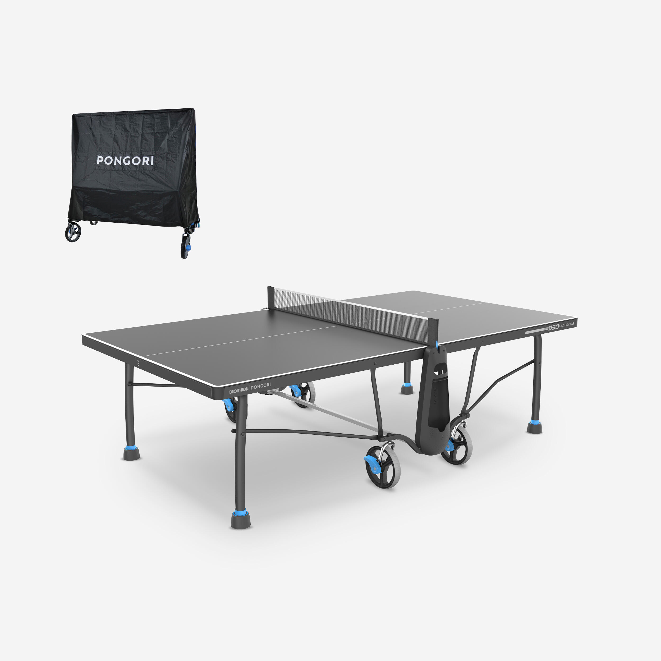 Decathlon | Tavolo ping pong PPT 930.2 outdoor nero con fodero |  Pongori