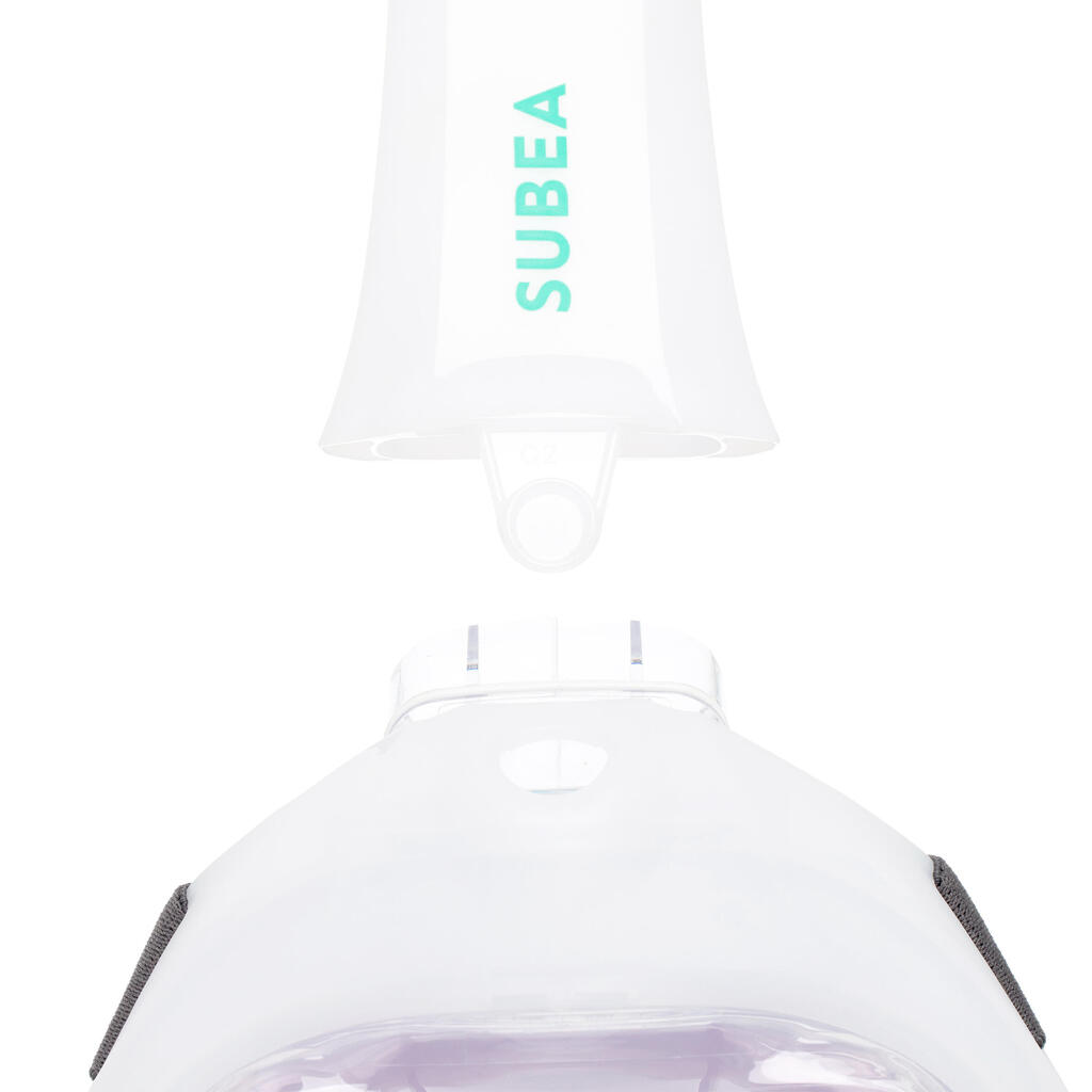 Maska za ronjenje Easybreath + sa akustičnim ventilom (> 10 godina) - ljubičasta