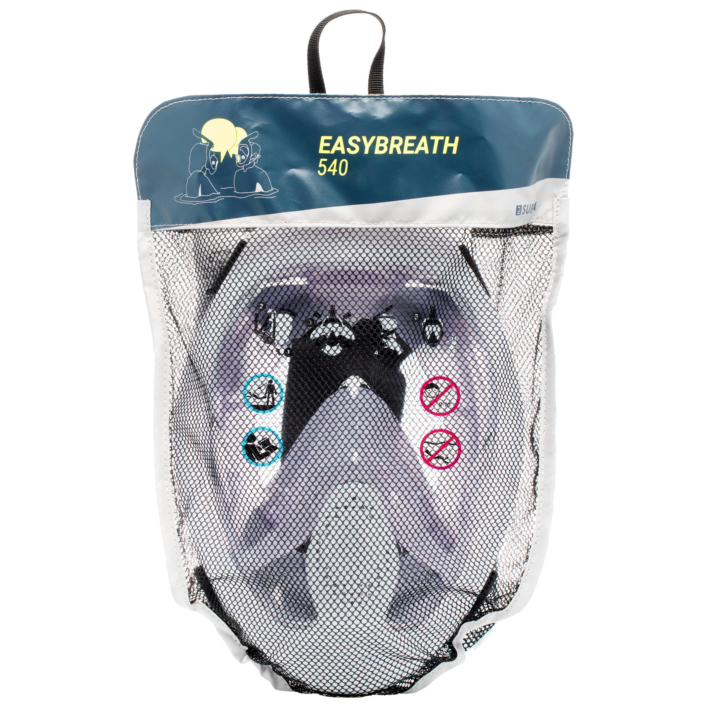 Adult’s Easybreath+ surface mask with an acoustic valve-540 freetalk purple 7/8