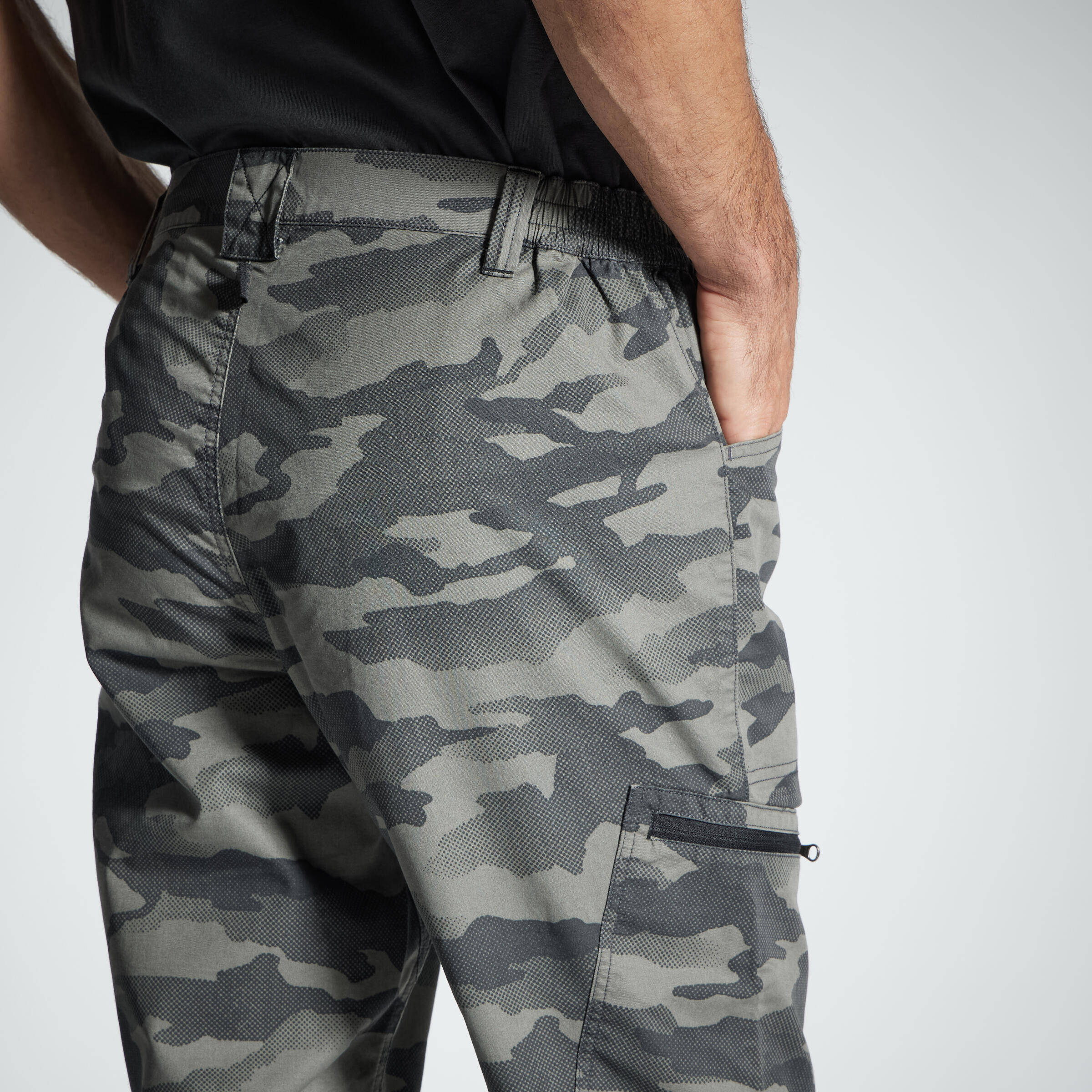 Men Breathable Lightweight Travel Cargo Trousers Pants 100 - Halftone Grey -  5