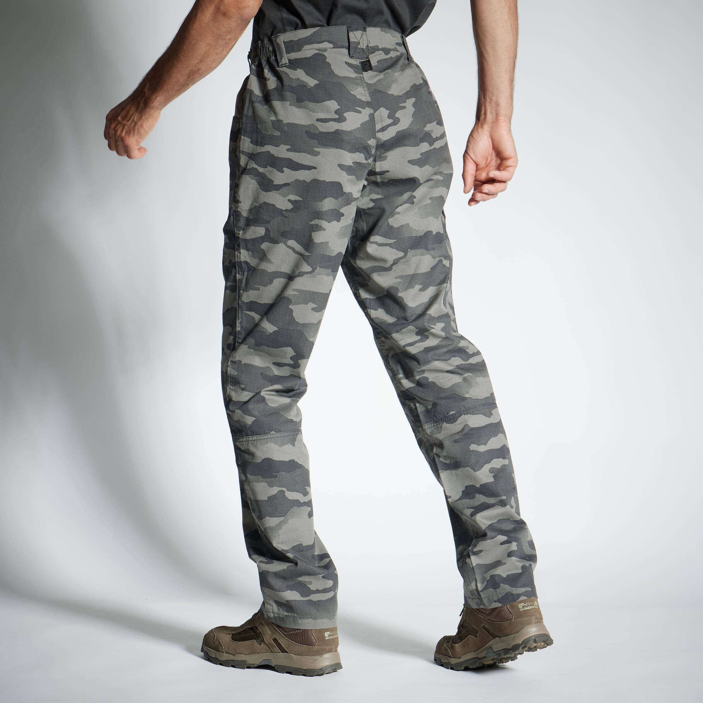 Men Breathable Lightweight Travel Cargo Trousers Pants 100 - Halftone Grey -  2