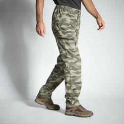 PANTALON LEGER 100 CAMO HALFTONE VERT