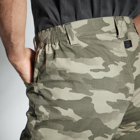 PANTALON LEGER 100 CAMO HALFTONE VERT