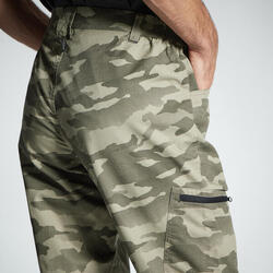 PANTALON LEGER 100 CAMO HALFTONE VERT