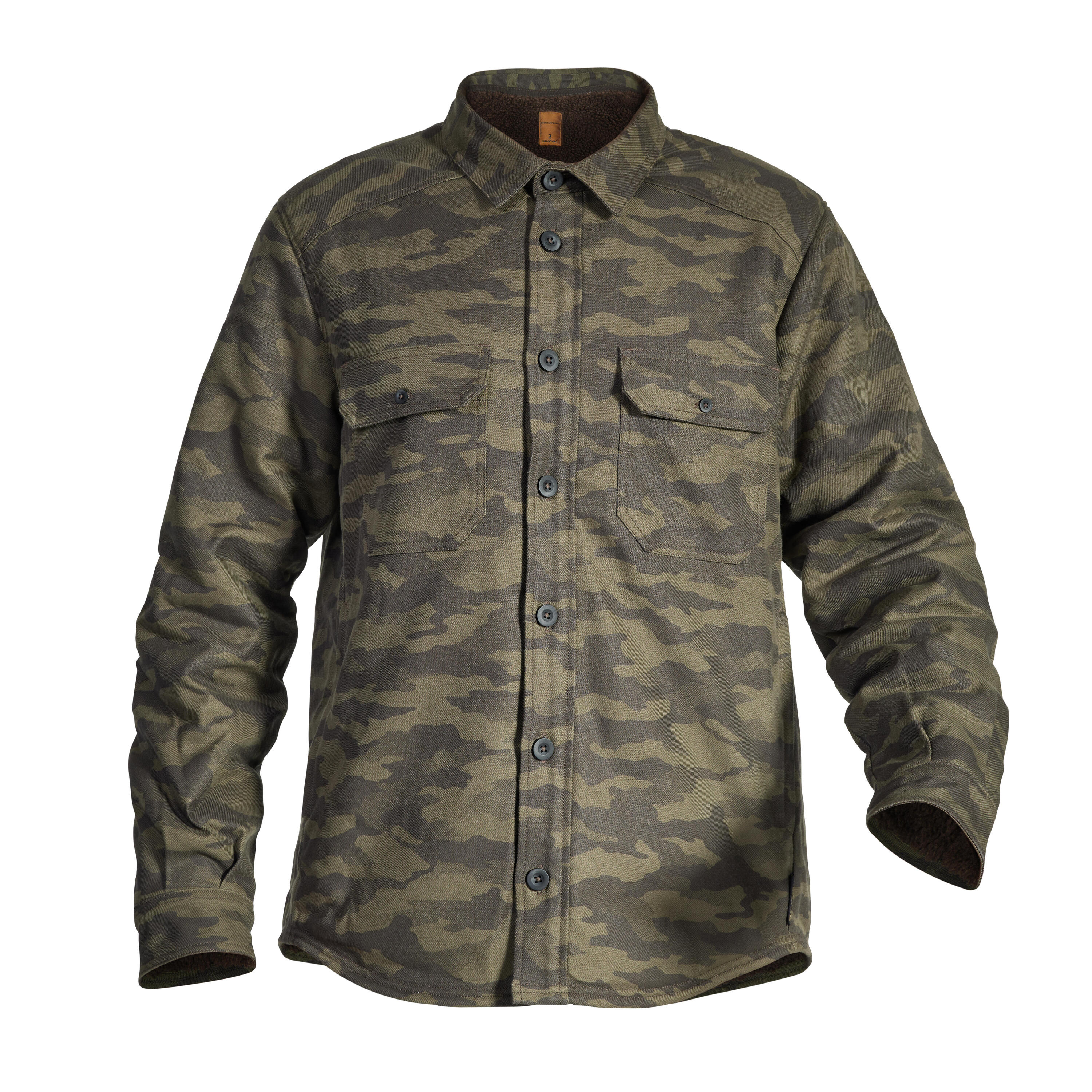 Chaqueta sobrecamisa canadiense 500 franela Solognac Adulto camuflaje 9/13