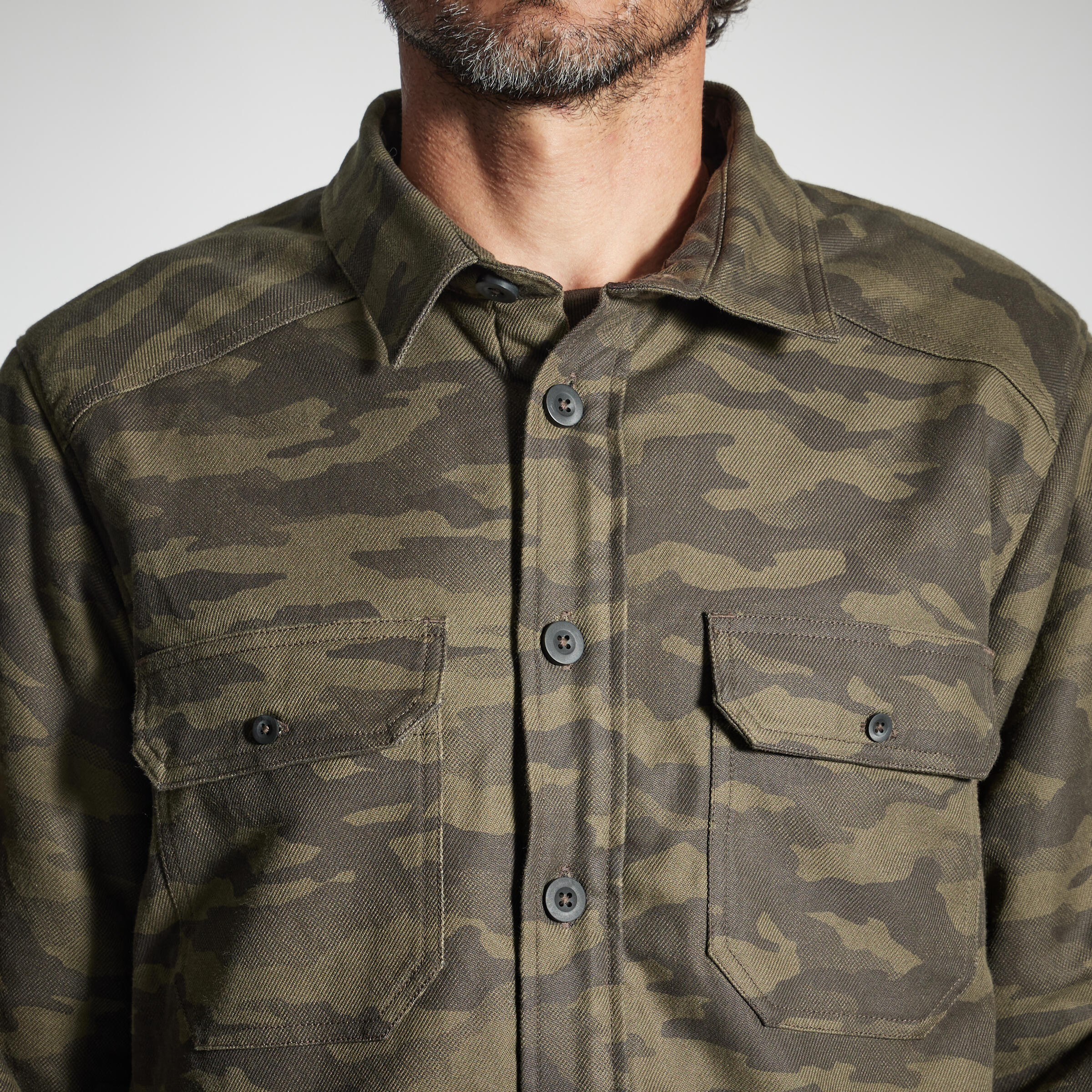 SOBRECAMISA CARDADA DE CAÇA 500 CAMUFLADO 7/18