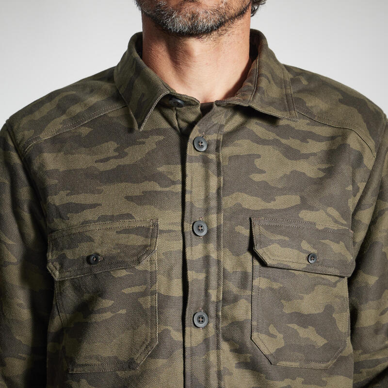 Kurtka flanelowa outdoor Solognac 500 camo