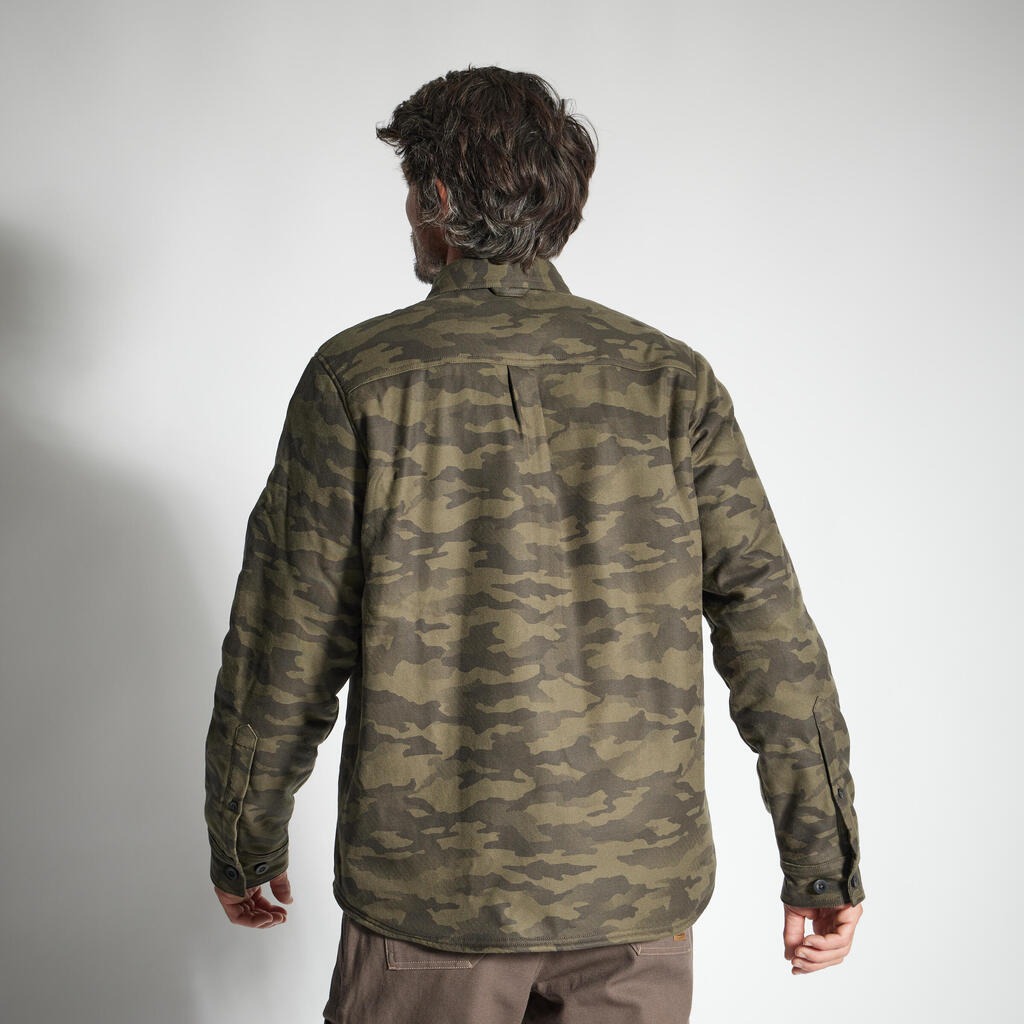 Outdoorhemd 500 Flanell Camouflage 