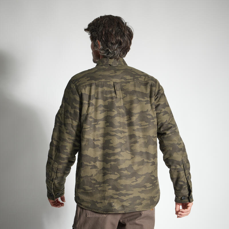 Chaqueta sobrecamisa canadiense 500 franela Solognac Adulto camuflaje