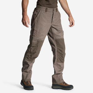 Pantalón De Caza Hombre Solognac 500 Worker Marrón Cálido Algodón Resistente