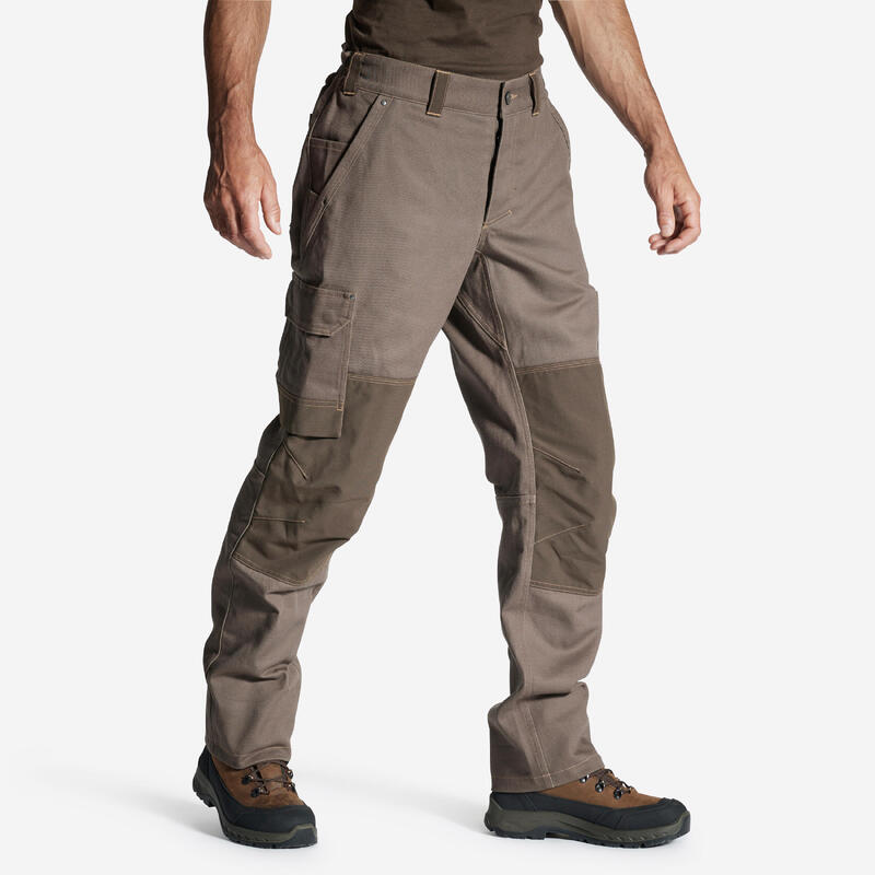 Pantalon 500 Călduros Rezistent Maro Bărbați