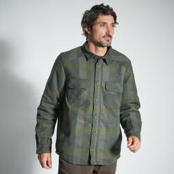 Chaqueta sobrecamisa canadiense 500 franela Solognac Adulto cuadros verde