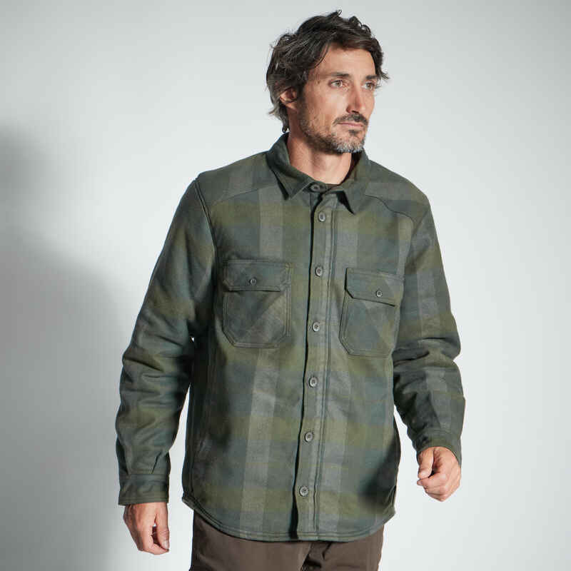 Outdoorhemd 500 Flanell Jackenhemd grün Medien 1
