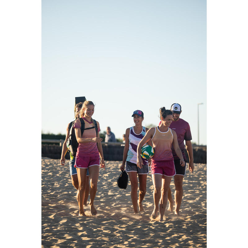 Cappellino beach-volley adulto blu-rosa