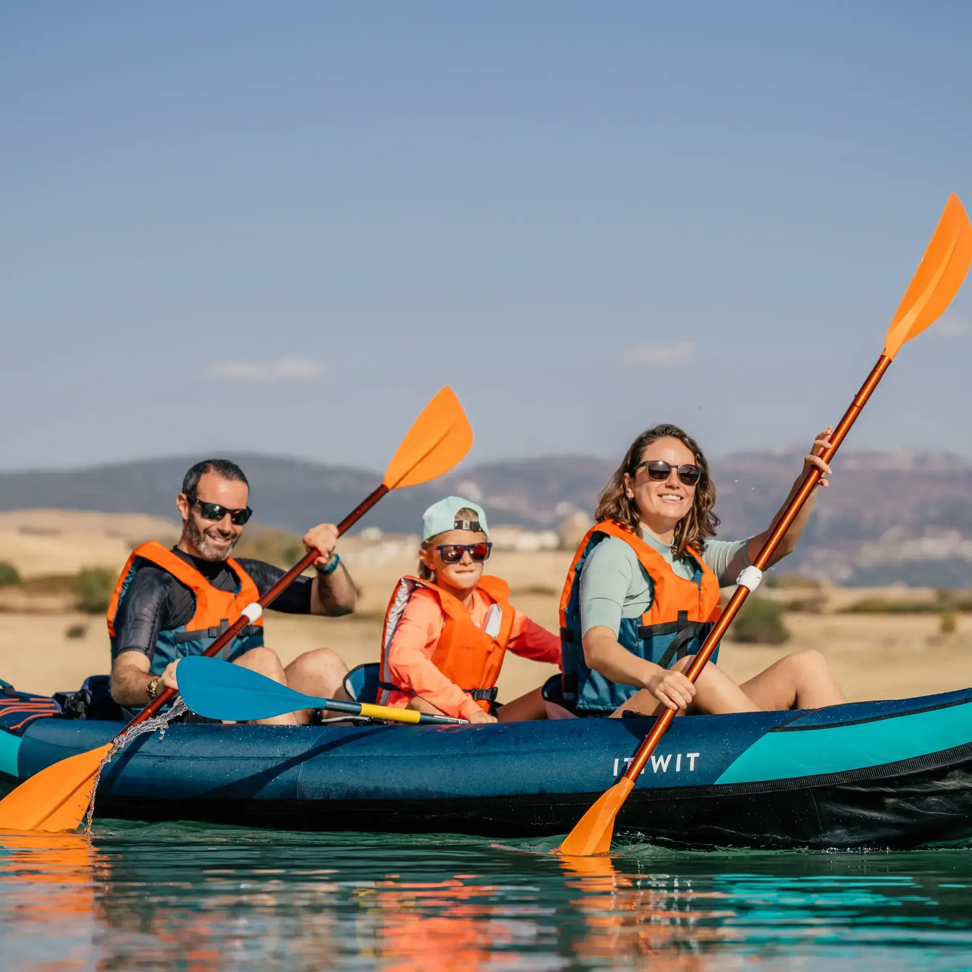 Kayak inflable 3 plazas