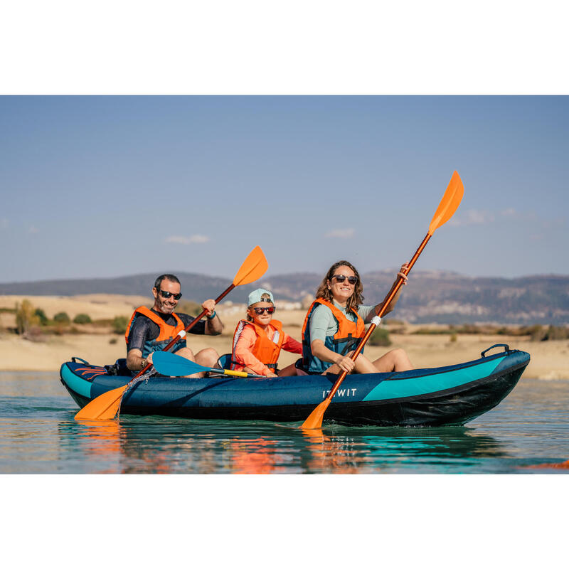 Pagaie de kayak/packraft symétrique démontable réglable 4 parties 205-2015cm