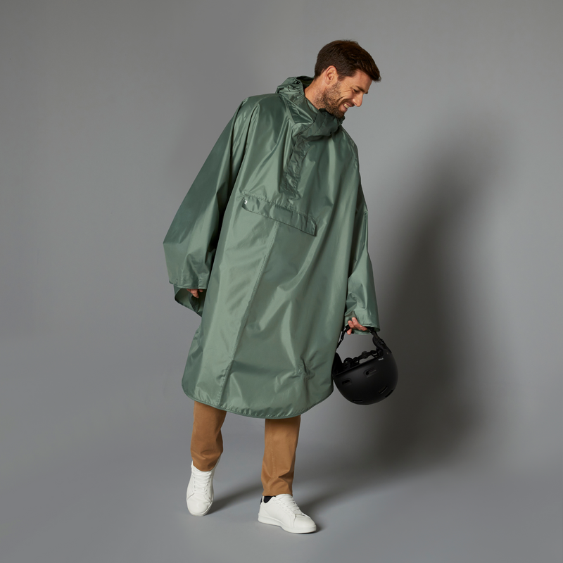 AWHA Poncho Pluie de Vélo - Poncho jaune Imperméable Incluant une