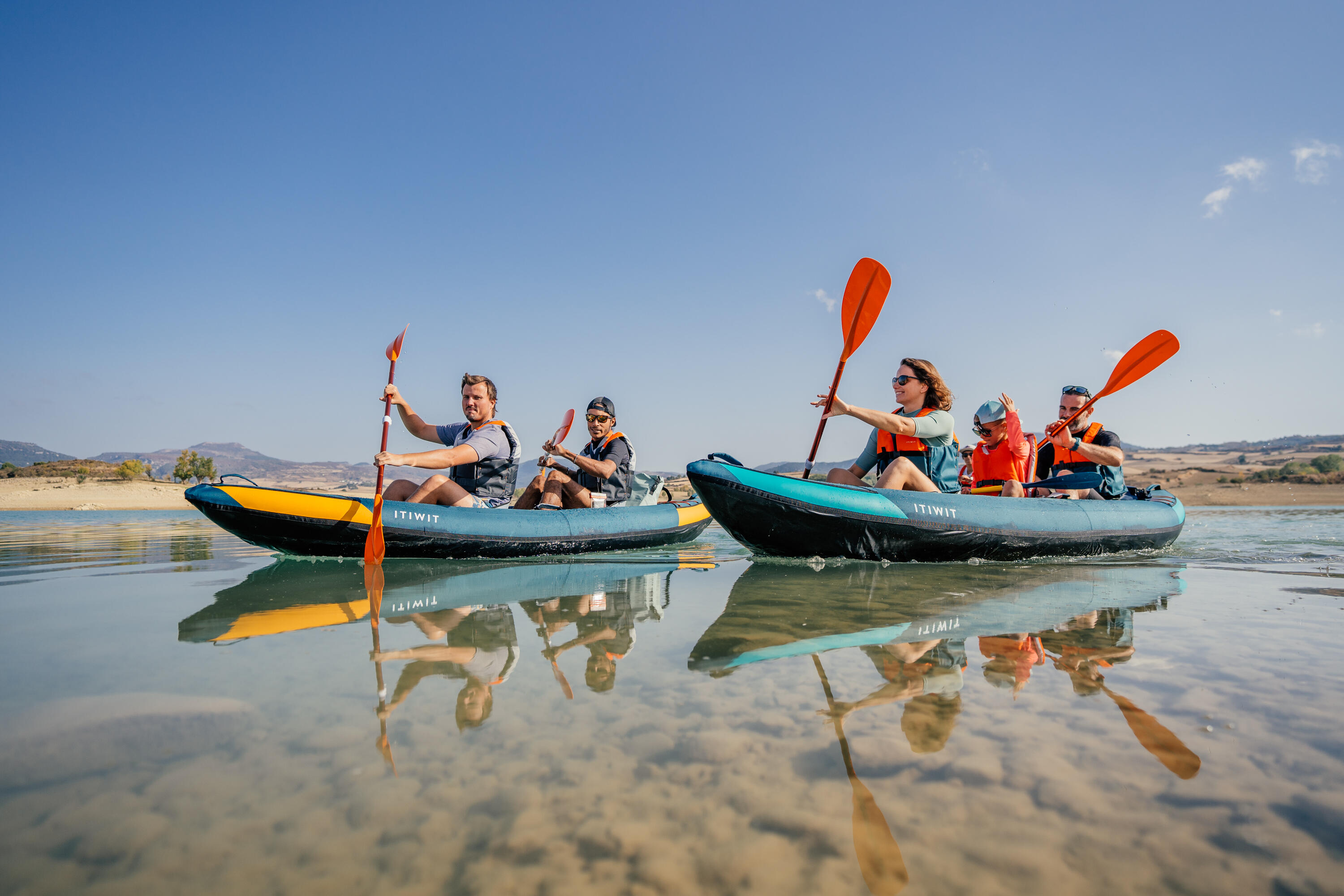 Canoé kayak gonflable de randonnée 2/3 places 25/27