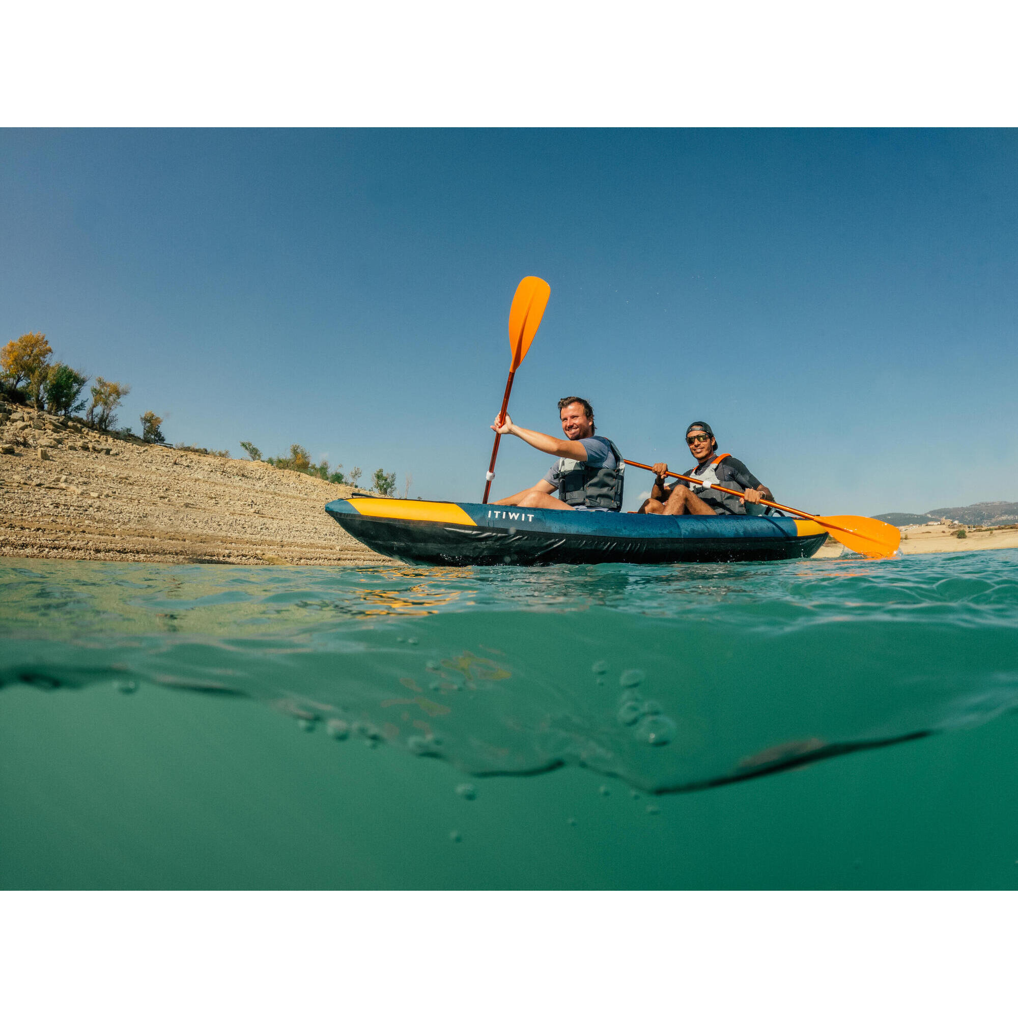 1/2-seater inflatable touring canoe kayak