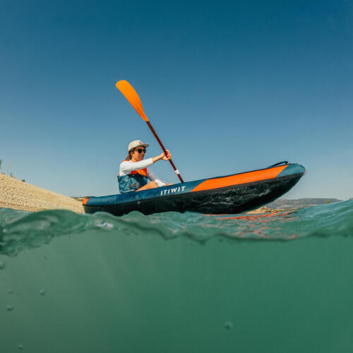 SUP-Board Stand Up Paddle aufblasbar Einsteiger kompakt 10` weiß/blau