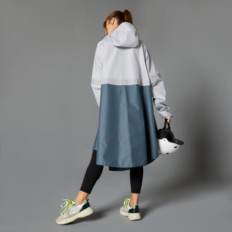 Пончо зі світловідбивними смугами 540 синій/сірий