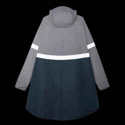 Night Visibility City Bike Rain Poncho 540 - Blue/Grey