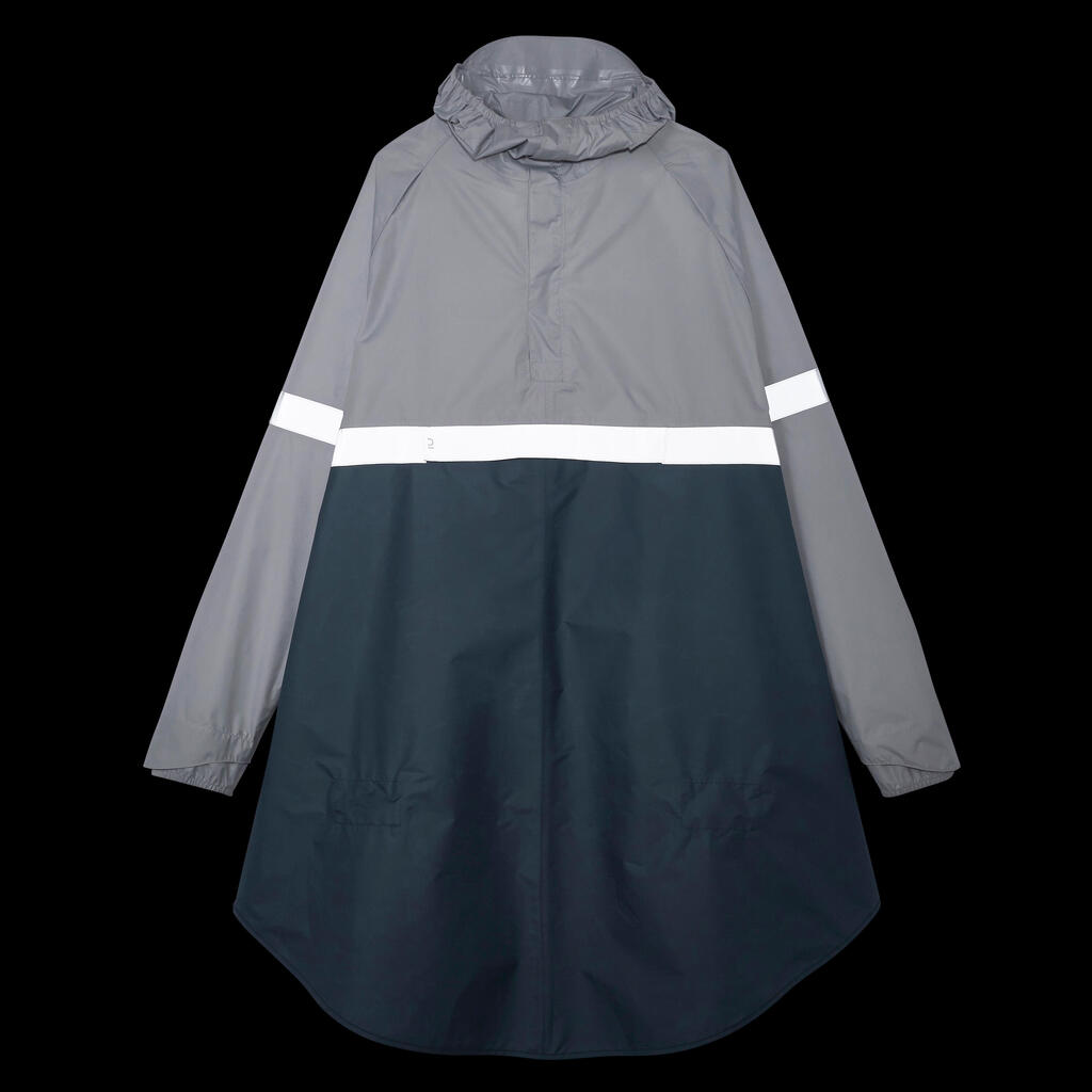 Fahrrad Regenponcho City 540 Sichtbarkeit bei Nacht khaki/beige