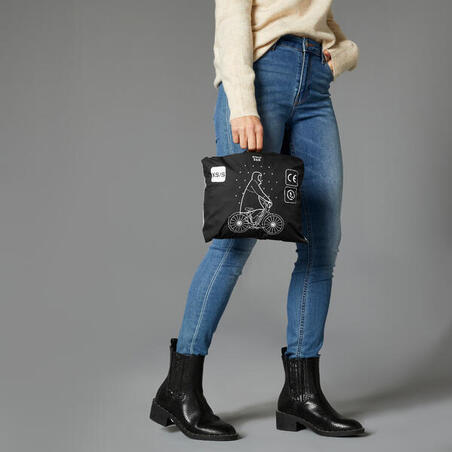 Дощовик пончо 540 підвищеної видимості чорний/сірий