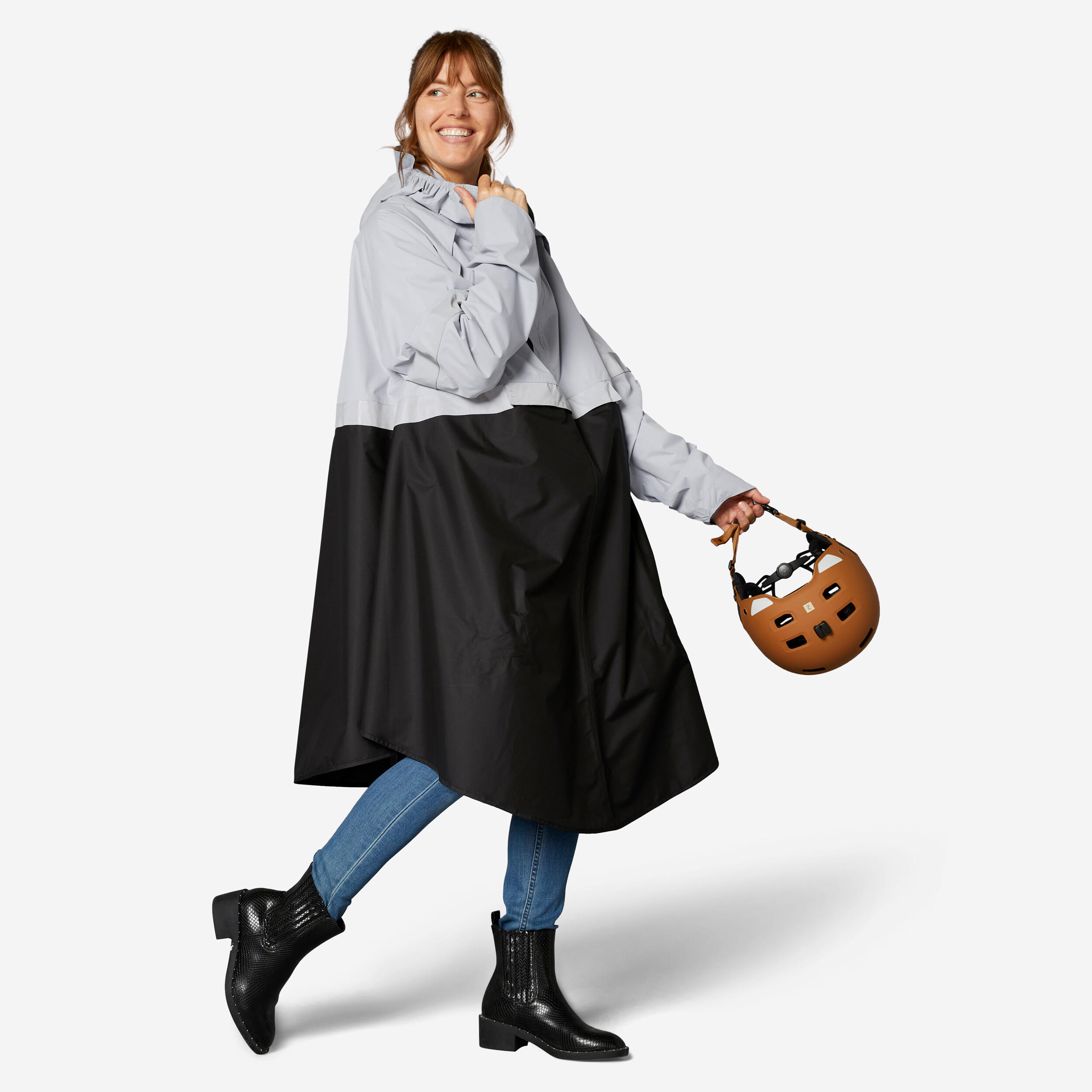 Night Visibility City Bike Rain Poncho - 540