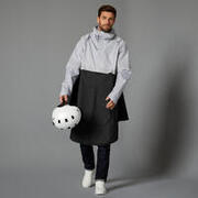 Poncho ploaie 540 EPI vizibilitate noapte ciclism în oraș negru-maro