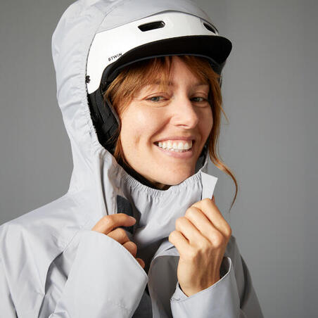 Дощовик пончо 540 підвищеної видимості чорний/сірий