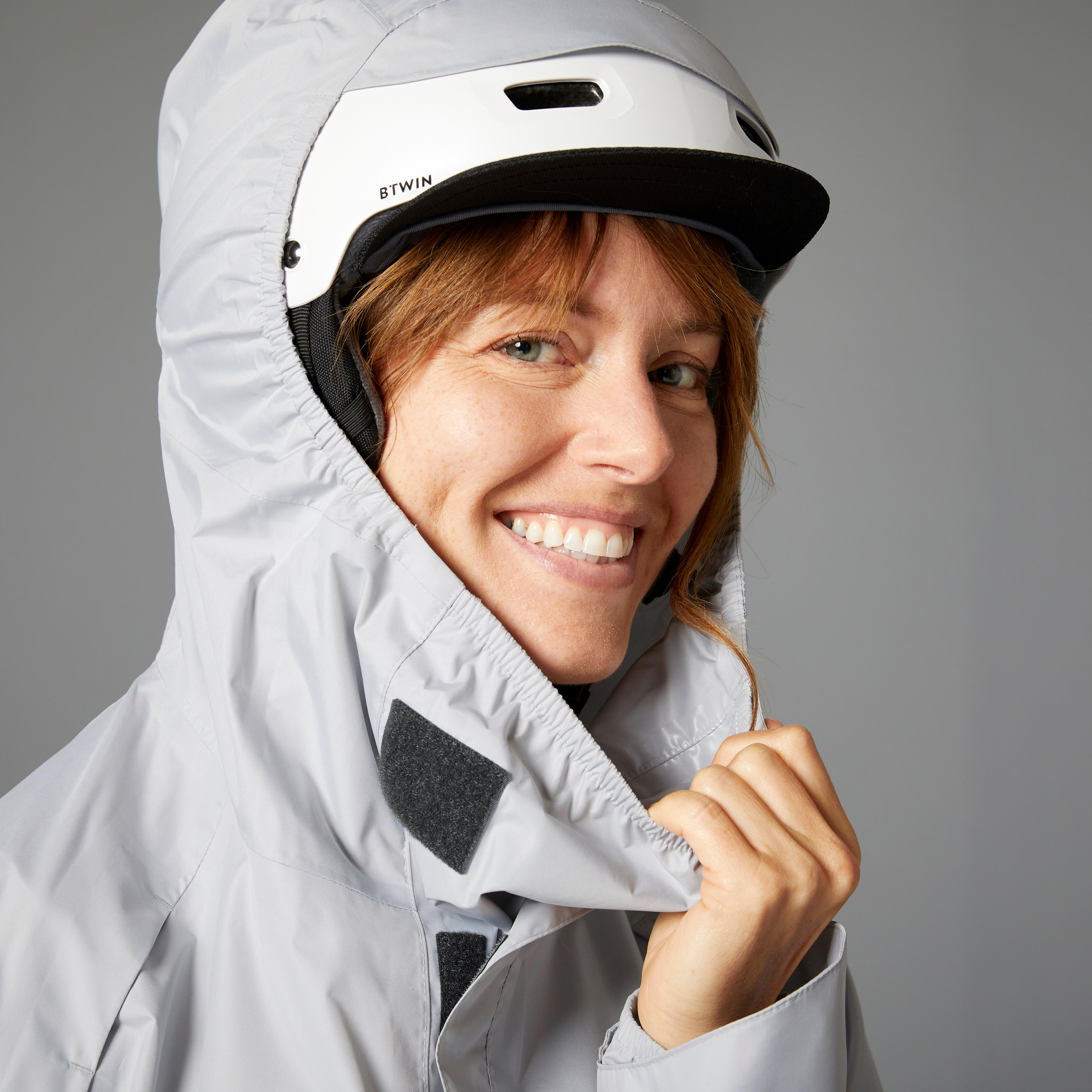 Night Visibility City Bike Rain Poncho - 540 - BTWIN