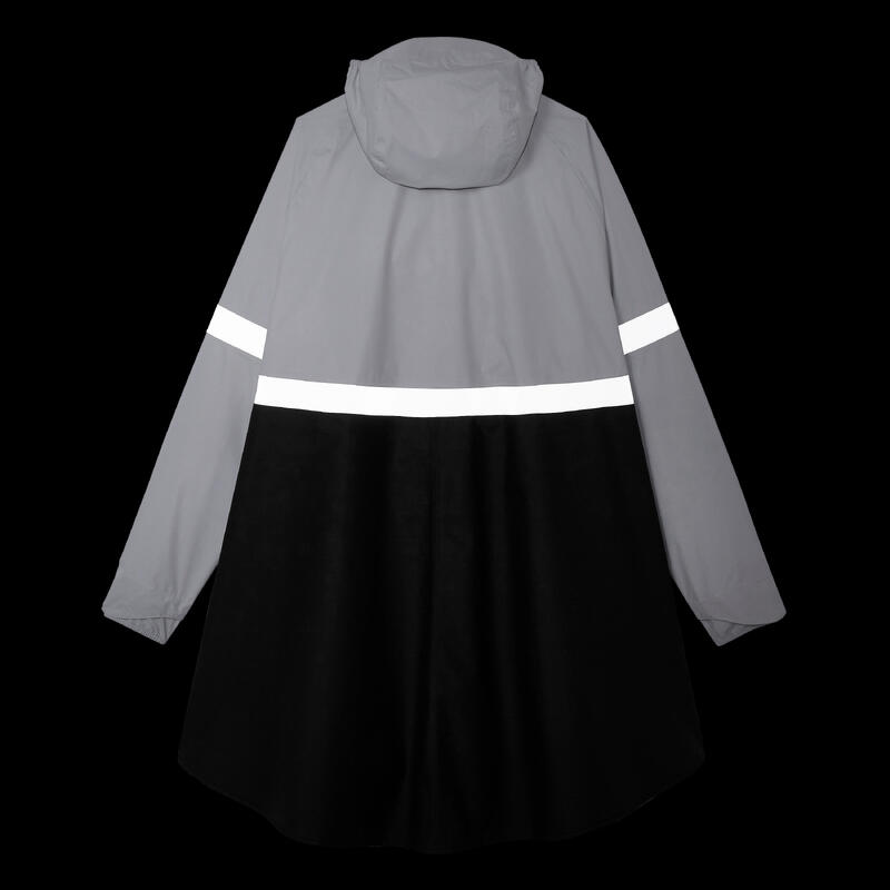 PONCHO PLUIE VISIBILITE NUIT VELO VILLE 540 NOIR GRIS