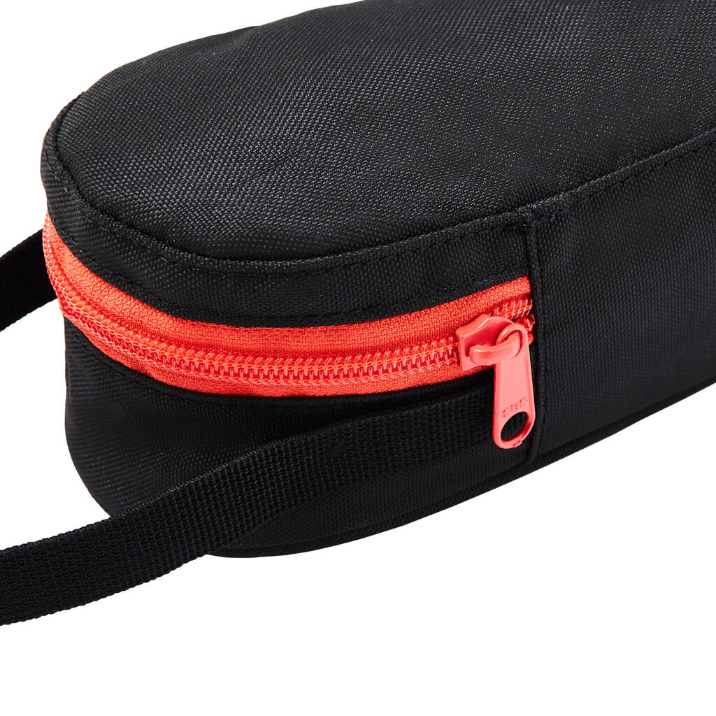 Soft Bag for 3 Petanque Boules - Black/Red